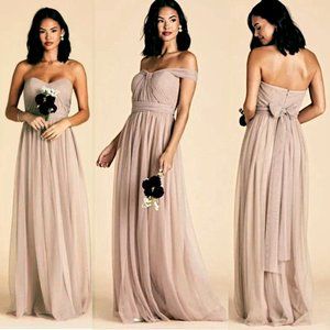 Birdy Grey Convertible Tulle Maxi Dress w/Pleated Bodice - LOTS of Ways to Style